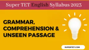 supertet english syllabus 2023